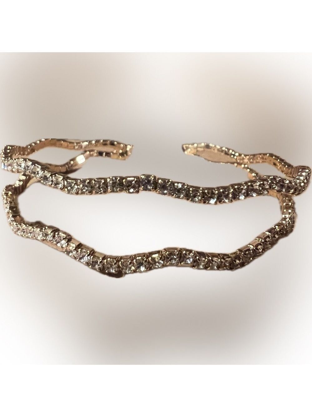 FASHION JEWELRY gold cubic zirconia bracelet for a small wrist